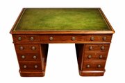Fine Victorian Mahogany Pedestal Desk 