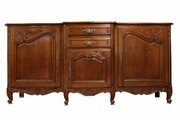 French Oak Parquetry Top Sideboard, Louis XV Style