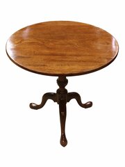 George III Mahogany Tilt-Top Tripod Table, Circa 1