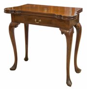 George II Mahogany Concertina Action Card Table