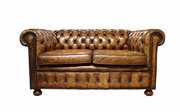 Good Quality Two Seater Leather Chesterfield