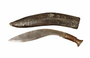 Gurkha Kukri with Leather Scabbard c1900