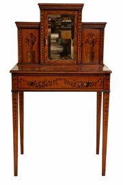  Hand-Painted Satinwood Ladies Writing Table C1900