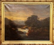 Large 19th Century Landscape Oil Painting