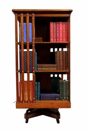 Large Edwardian Mahogany Revolving Bookcase