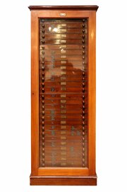 Large Mahogany Collectors Cabinet