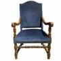 Late 19th-Century Walnut Fauteuil in the William &