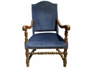 Late 19th-Century Walnut Fauteuil In The William &