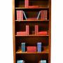 Mahogany Inlaid Edwardian Style Open Bookcase