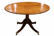 Mahogany Oval Tilt Top Dining Table