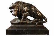 Mid-20th Century Bronze Lion Sculpture, Circa 1960