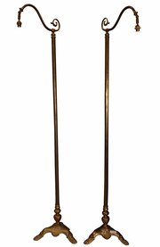 Pair Of Early 20th Century Brass Standard Lamps