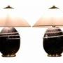 Pair of Mid 20th Century Venetian Glass Lamps with