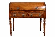 Regency Mahogany Cylinder Desk With Ebony Inlay