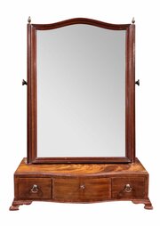 Regency Mahogany Serpentine Dressing Table Mirror 
