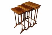 Regency Rosewood Nest Of Three Tables, C.1820