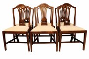 Set of Six George III Mahogany Dining Chairs Circ