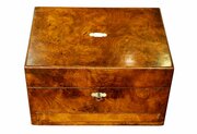 Victorian Burr Walnut Dressing & Jewellery Box 