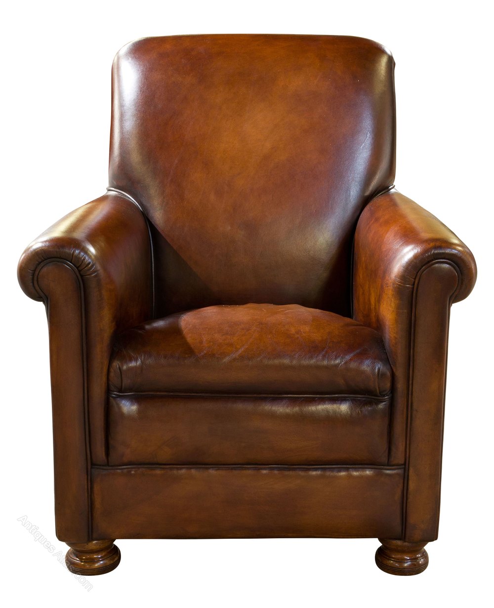 Vintage Hand Dyed Leather Club Chair as1000a202 / B9945 Antiques Atlas