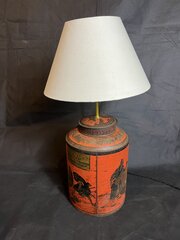 Antique Japanese Style Tea Cannister Table Lamp