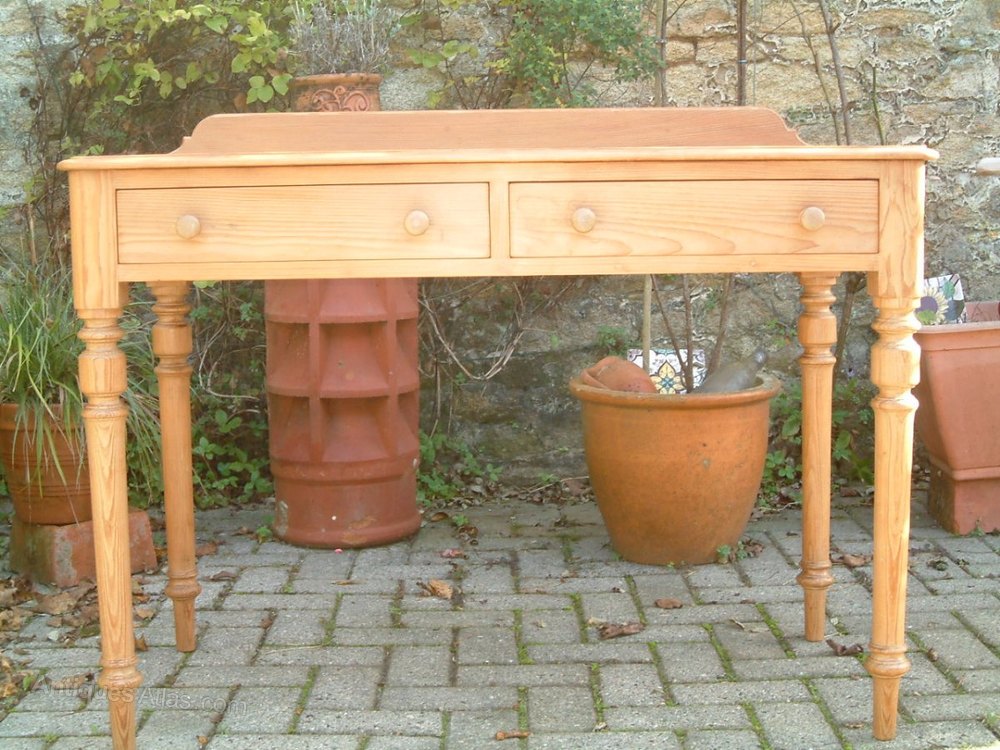 A Red Victorian Antique Pine Writing Table