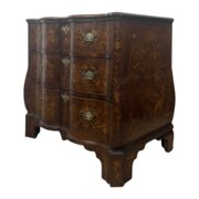 18th C Dutch Walnut Marquetry Chest Of Drawers