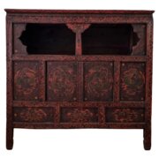 18th Century Hand-Painted Tibetan Altar Cabinet