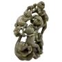 19th Century Chinese Soapstone Monkeys Carving 