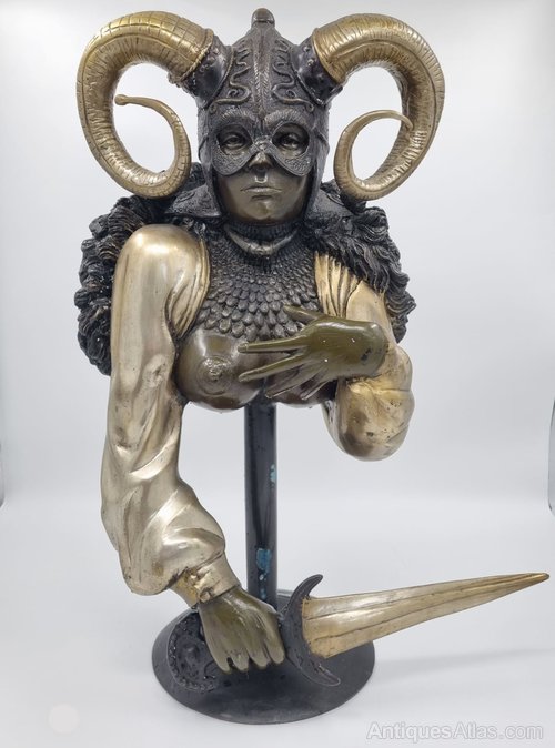 Antiques Atlas Bronze Sculpture Valkyrie Female Warrior
