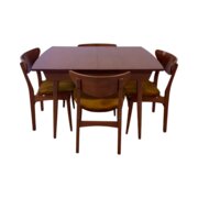 Mid-century 1960s Dining Table And Four Chairs 
