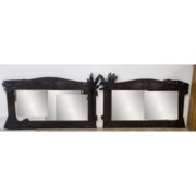 Pair of Egyptian Revival Art Deco Walnut Mirrors