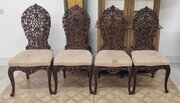 Set Of Four Anglo - Indian / Burmese Chairs 