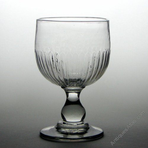 Antiques Atlas 18th Century Rib Moulded Mead Glass C1790