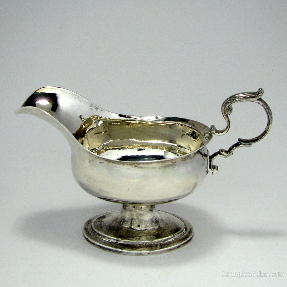 Antiques Atlas III Silver Sauce Boat Newcastle C1800