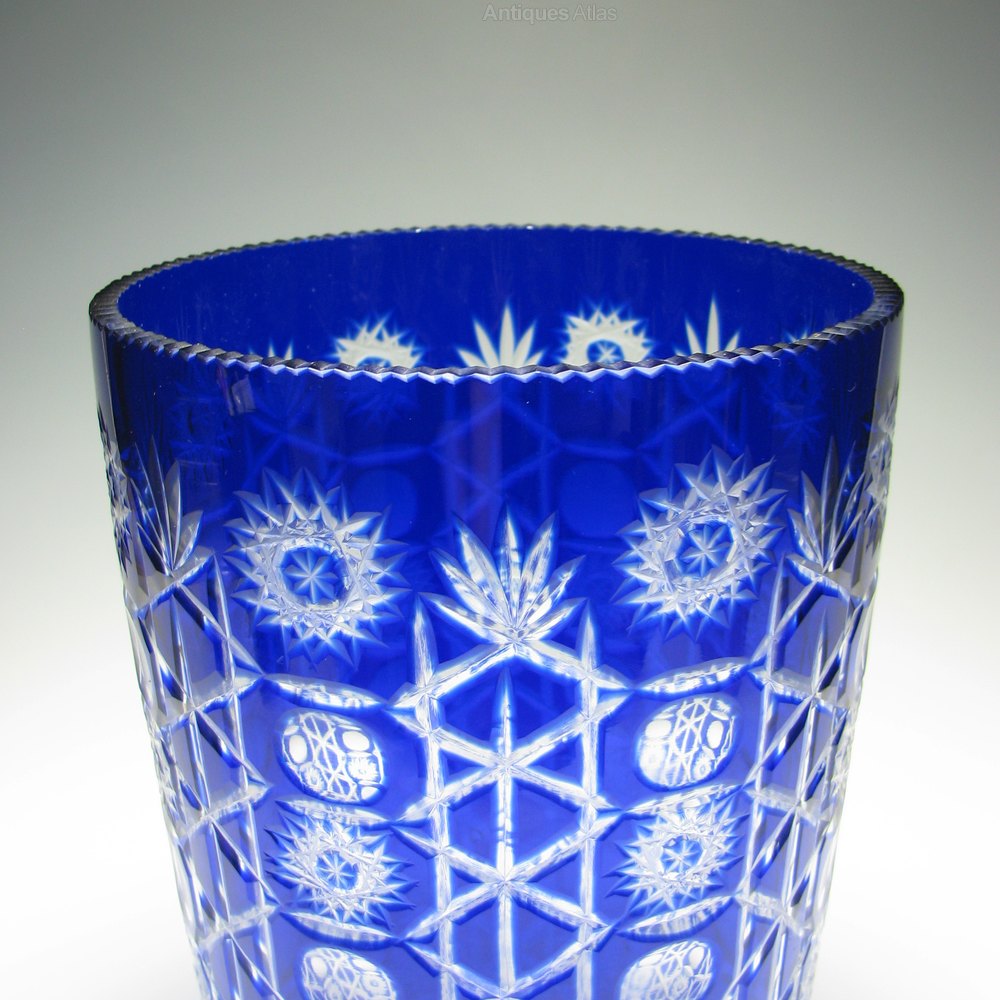 Antiques Atlas - Large French Cut Glass Vase C1910
