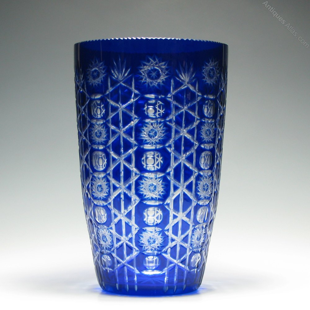 Antiques Atlas - Large French Cut Glass Vase C1910