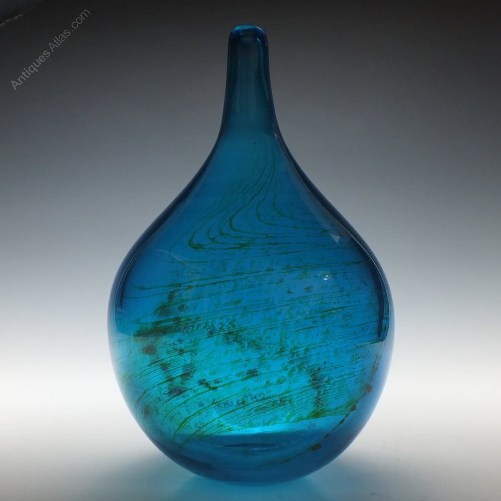 Antiques Atlas Mdina Maltese Blue Glass Vase C1975