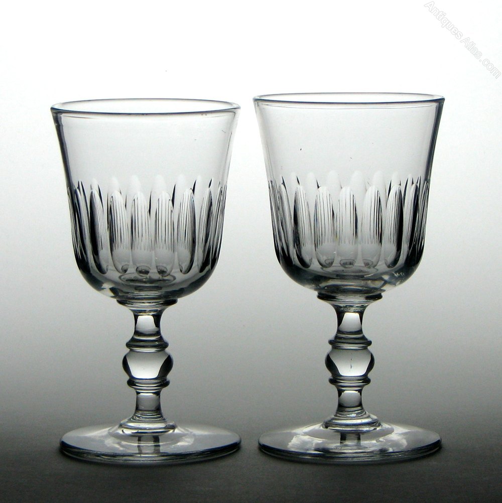Antiques Atlas Pair Of Victorian Glass Wine Goblets C1880