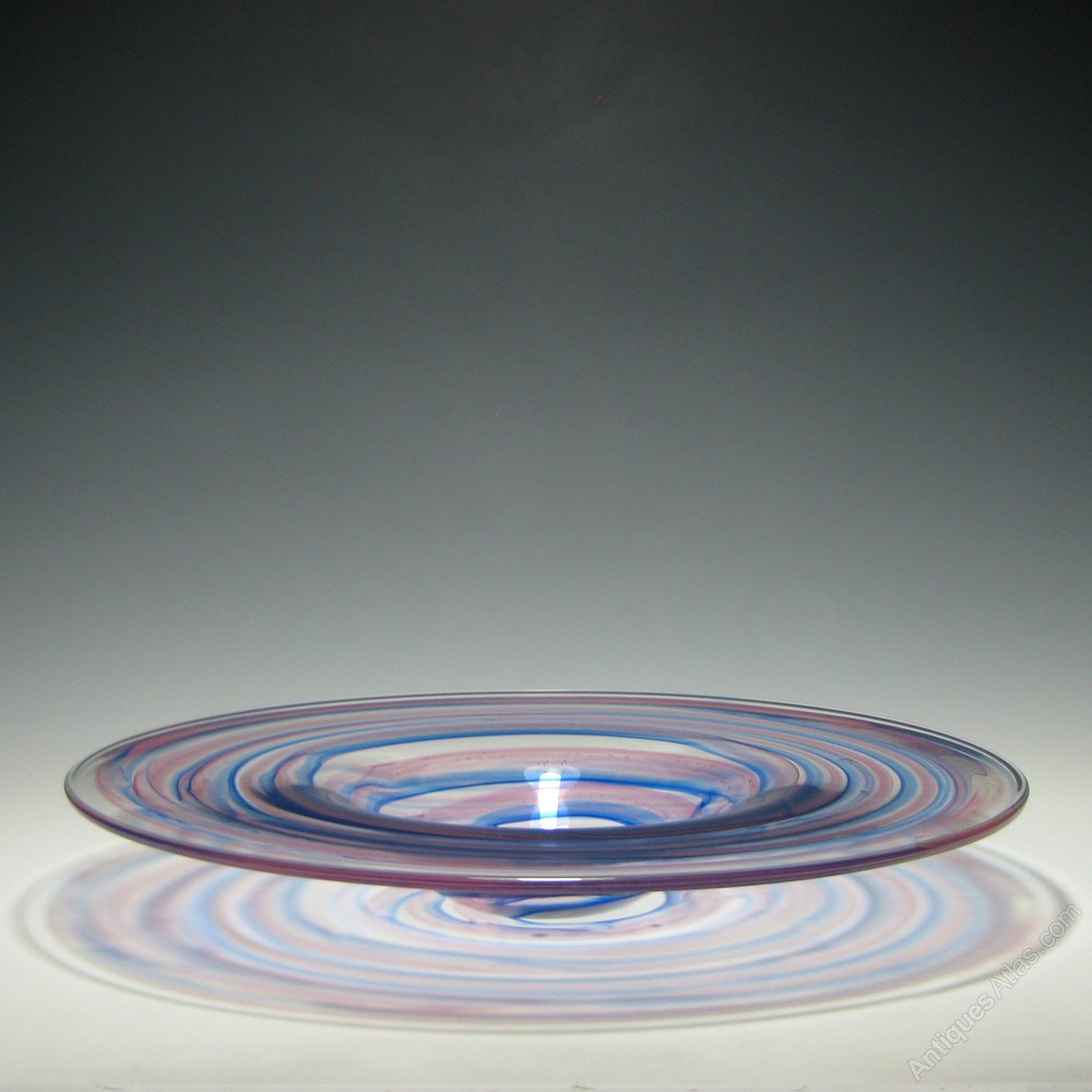 Antiques Atlas Rare Michael Harris Pink And Blue Swirls - 