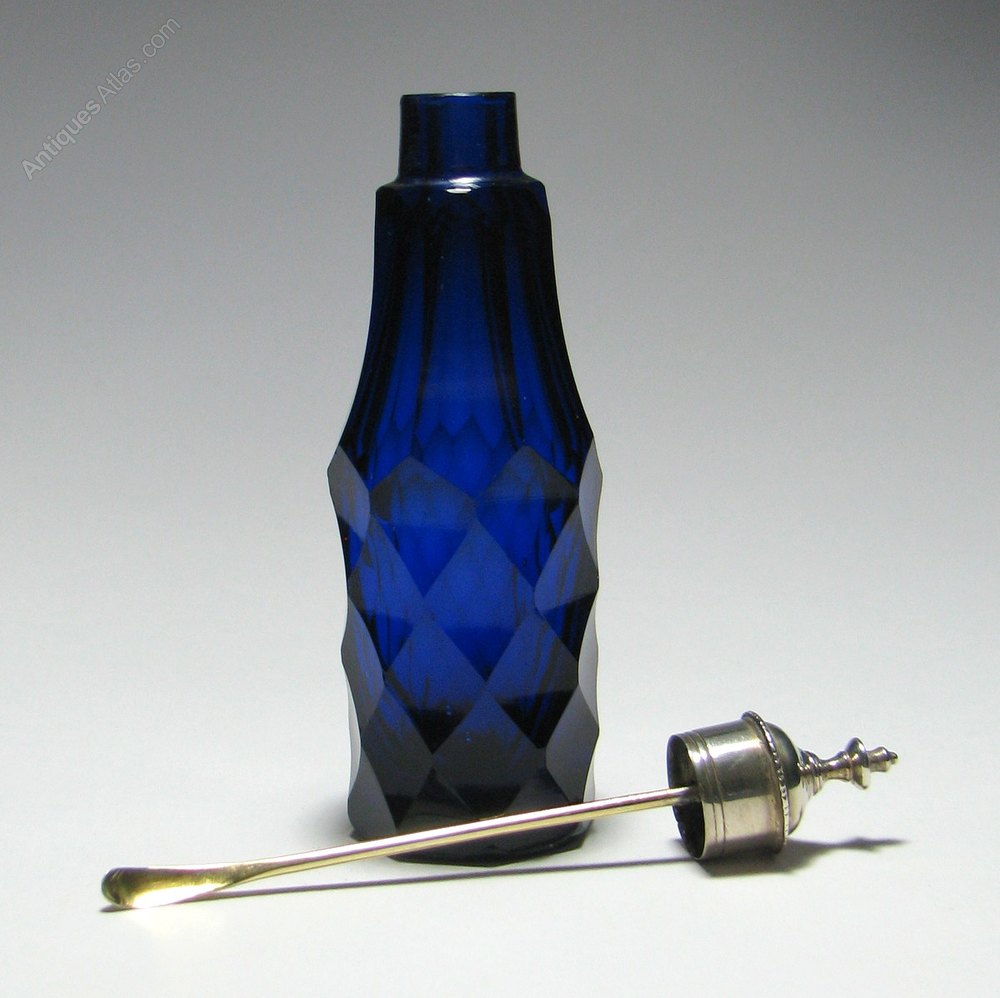 Antiques Atlas Six Piece Blue Glass And Silver Cruet Set