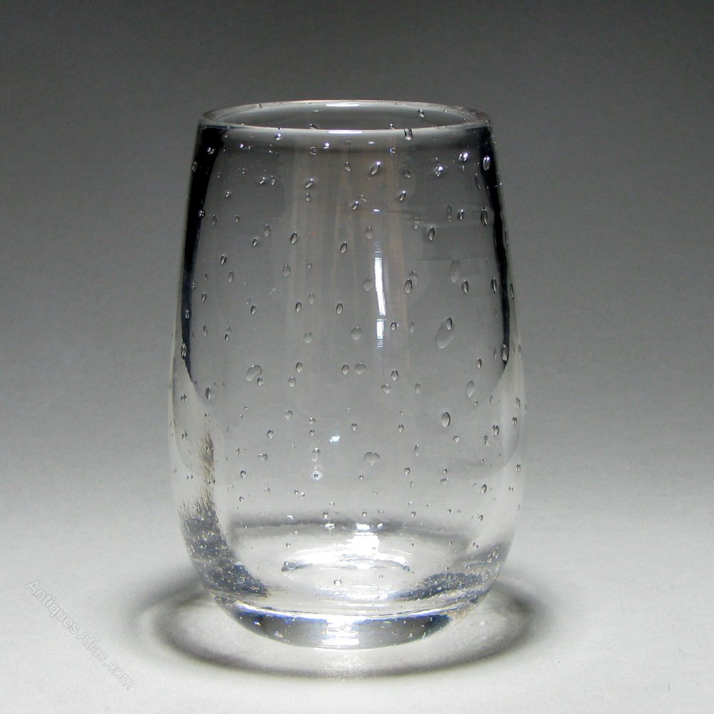 Antiques Atlas Whitefriars ‘Bubble’ Glass Vase C1960