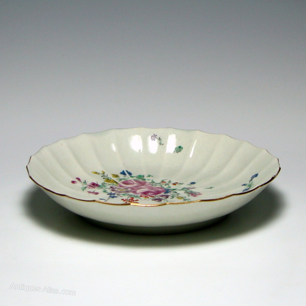 Antiques Atlas Worcester Fluted Porcelain Dish C1770