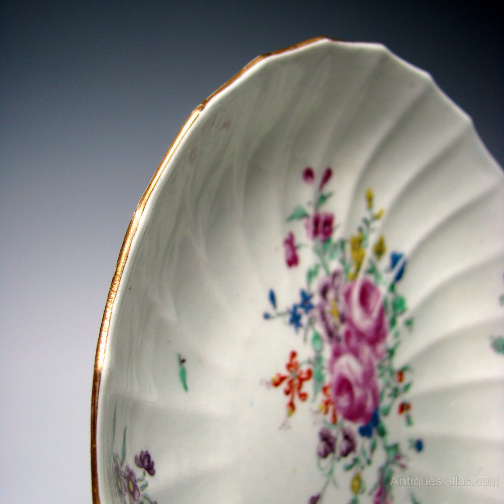 Antiques Atlas Worcester Fluted Porcelain Dish C1770