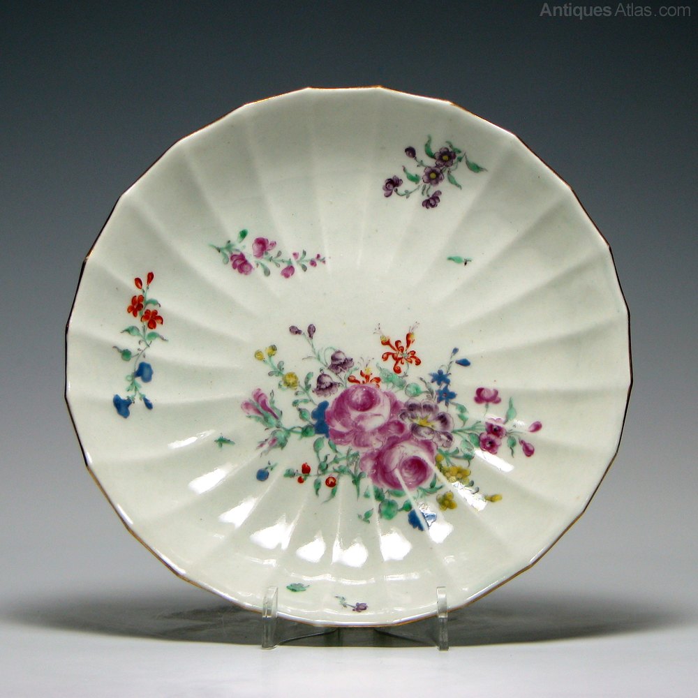 Antiques Atlas Worcester Fluted Porcelain Dish C1770