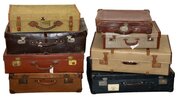 Vintage Leather & Canvas Cases Suitcases TO CLEAR