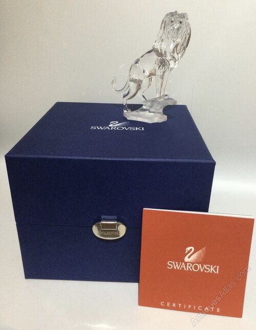 Antiques Atlas - ASED SWAROVSKI CRYSTAL LION FIGURINE #269377