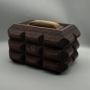 Antique Tramp Art Wooden Jewellery / Keepsake Box