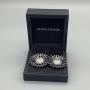 Georg Jensen black enamel and silver earrings