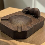 Robert Mouseman Thompson Oak Ashtray  Kilburn