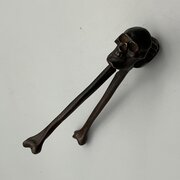 Victorian Bronze Skull  Crossbones Nutcrackers